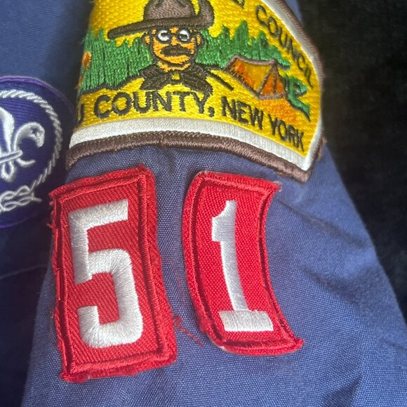 Vintage Boy Scouts of America Youth Medium Short Sleeve Uniform Shirt Roosevelt - Picture 3 of 6